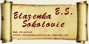 Blaženka Sokolović vizit kartica